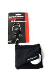 Wellzher Premium Microfiber Retractable Golf Ball Towel 4"" X 4""