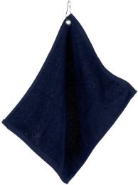 UltraClub Large Velour Golf Towel with Grommet - Navy (One)