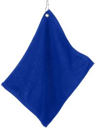 UltraClub Large Velour Golf Towel with Grommet - Royal (One)