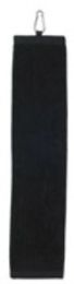UltraClub&reg; Tri-Fold Velour Golf Towel - Black (One)