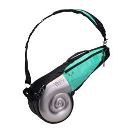 Wellzher Nautilus Driving Range Sunday Bag (Color: Silver/Turquoise)