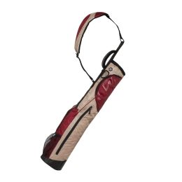 Wellzher 0.9 Sunday V2 Carry Golf Bag (Color: Khaki/Burgundy)