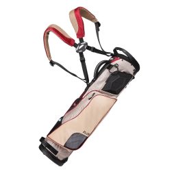 Wellzher T.E. Sunday V2 Golf Carry Bag (Non-collapsible) (Color: Khaki/Burgundy)